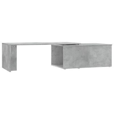 vidaXL Mesa de centro 150x50x35 cm contraplacado cinzento cimento