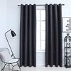 vidaXL Cortinas blackout c/ argolas em metal 2 pcs 140x225cm antracite