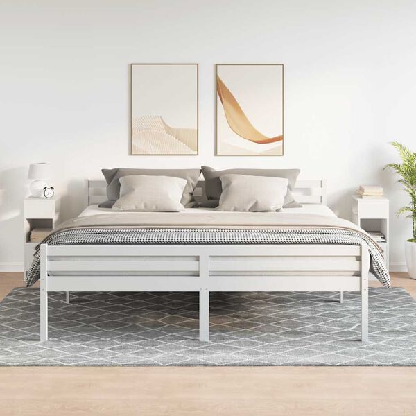 vidaXL Mesas de cabeceira 2 pcs com gaveta 25x31x66 cm branco