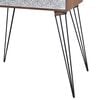 vidaXL Mesa de cabeceira com 1 gaveta retangular castanho