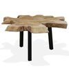 vidaXL Mesa de centro em madeira de teca genu&iacute;na 80x70x38 cm