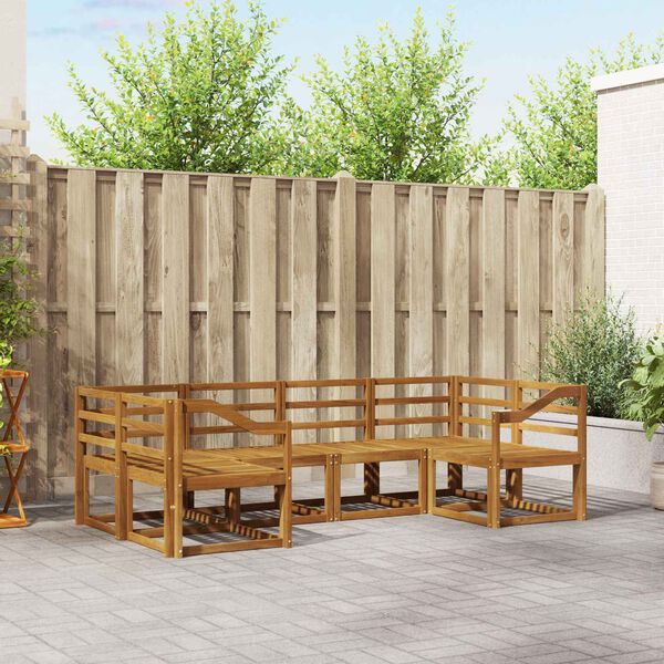 vidaXL Conjunto de Sof&aacute;s para Exterior 6 pcs Natural