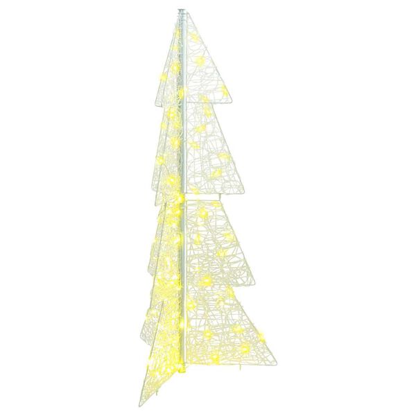 vidaXL &Aacute;rvore de Natal com 100 LEDs Branco quente 120 cm Acr&iacute;lo