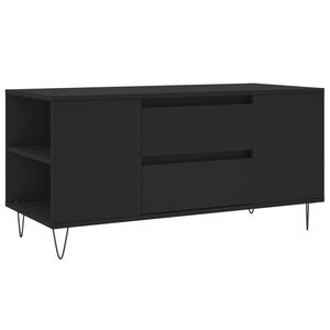 vidaXL Mesa de centro 102x44,5x50 cm derivados de madeira preto
