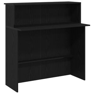 vidaXL Balc&atilde;o de recep&ccedil;&atilde;o 100x50x103,5 cm derivados de madeira preto