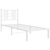 vidaXL Estrutura de cama sem colch&atilde;o com cabeceira 75x190 cm branco
