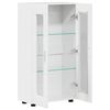 vidaXL Buffet com porta FLORIN Branco Brilhante 55,5 x 29 x 103 cm