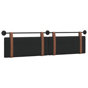 vidaXL Cabeceira suspensa Preto PU Antigo