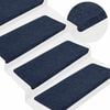 vidaXL Tapetes de escada adesivos 30 pcs 65x24,5x3,5 cm azul