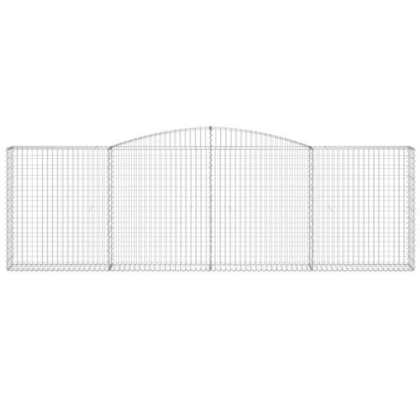 vidaXL Cestos gabião arqueados 15 pcs 400x30x120/140 ferro galvanizado