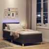 vidaXL Cama Box Spring LED com led Marrom Escuro 90 x 200 cm tecido