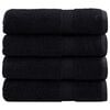 vidaXL Toalhas de m&atilde;os premium SOLUND 4 pcs 50x100 cm 600 gsm preto