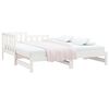 vidaXL Sofá-cama de puxar 2x(80x200) cm pinho maciço branco