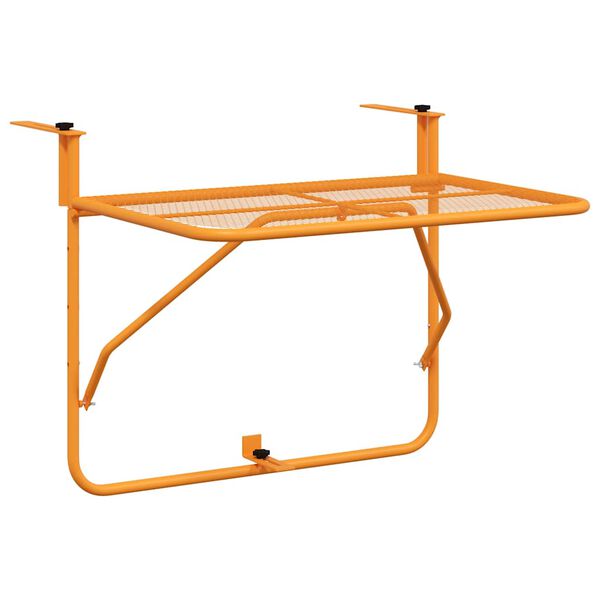 vidaXL Mesa para varanda 60x40 cm a&ccedil;o amarelo