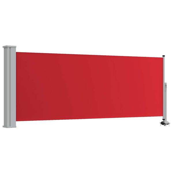 vidaXL Toldo lateral retr&aacute;til para p&aacute;tio 100x300 cm vermelho
