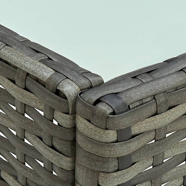 vidaXL 4 pcs conjunto lounge de jardim c/ almofadões vime PE cinzento