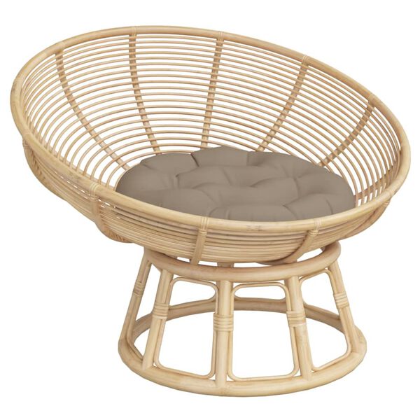 vidaXL Almofad&atilde;o redondo &Oslash; 60 x11 cm tecido oxford cinza-acastanhado