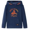 Sweatshirt para crian&ccedil;a com capuz azul-marinho mesclado e laranja 128
