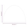 vidaXL Placa de vidro semicircular para lareira 800x600 mm