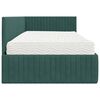 vidaXL Estrutura de Cama de Canto com Colch&atilde;o 2 pcs Verde Veludo