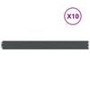 vidaXL Orlas de relva 10 pcs antracite 10x103 cm a&ccedil;o laminado a frio
