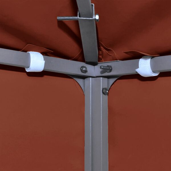 vidaXL Cobertura gazebo c/ 2 camadas 310 g/m² 3x3 m terracota
