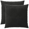 vidaXL Almofada com travesseiro HEERLEN 2 unid. Preto Veludo