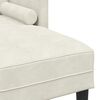 vidaXL Conjunto de Sof&aacute;s com almofada 2 pcs Creme Poli&eacute;ster