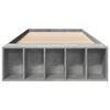 vidaXL Estrutura de cama 90x190 cm derivados de madeira cinza cimento