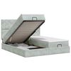 vidaXL Cama ottoman com colch&atilde;o 2 unid. Cinzento-claro Veludo