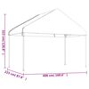 vidaXL Gazebo com telhado 4,46x4,08x3,22 m polietileno branco