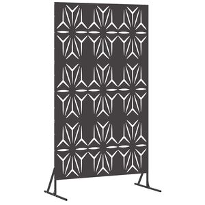 vidaXL Protetor de Privacidade 100 x 50 x 180 cm A&ccedil;o Preto