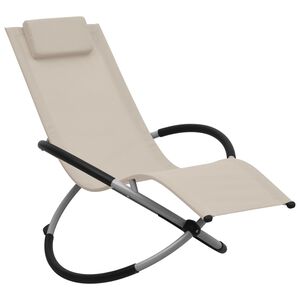 vidaXL Espregui&ccedil;adeira para crian&ccedil;as a&ccedil;o cor creme