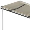 vidaXL Toldo retr&aacute;til manual com postes 3,5x2,5 m cor creme