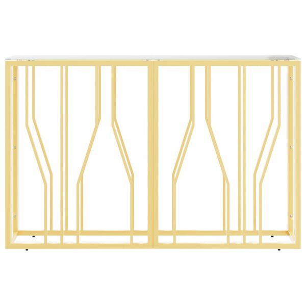 vidaXL Mesa consola 110x30x70 cm aço inoxidável e vidro