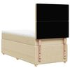 vidaXL Cama com molas/colch&atilde;o 90x200 cm tecido cor cr&egrave;me
