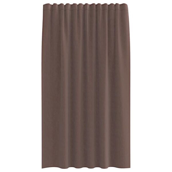 vidaXL Cortinas de voile com bolsos para var&atilde;o 2 pcs castanho