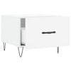 vidaXL Mesas de centro 2 pcs 50x50x40 cm branco brilhante