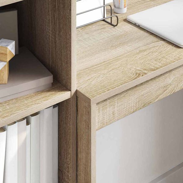 vidaXL Mesa com gaveta 2 pcs Carvalho Sonoma