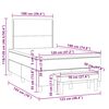 vidaXL Cama boxspring c/ colch&atilde;o 120x190cm tecido castanho-acinzentado