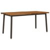 vidaXL Mesa de Jantar Com Bordas Naturais 160 x 70 x 75 cm Natural