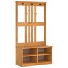 vidaXL &Aacute;rvore de Hall SANDNES 87x40x159,5 cm Madeira Maci&ccedil;a de Pinho