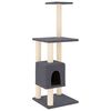 vidaXL &Aacute;rvore p/ gatos c/ postes arranhadores sisal 104cm cinza-escuro