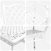 vidaXL Conjunto de Jantar para Jardim 5 pcs Branco Alum&iacute;nio