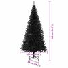 vidaXL &Aacute;rvore de Natal com 300 LEDs com suporte Preto 240 cm PVC