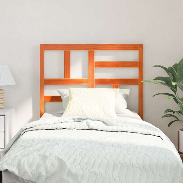 vidaXL Cabeceira de Cama com cabeceira Marrom Cera 105,5 x 4 x 104 cm