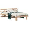 vidaXL Estrutura da Cama com cabeceira Castanho 90 x 200 cm