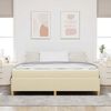 vidaXL Estrutura da Cama com colch&atilde;o Creme 180 x 200 cm tecido