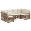 vidaXL Conjunto de Sof&aacute; de Jardim 6 unid. 6-N&uacute;mero de lugares Bege