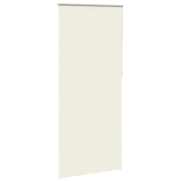 vidaXL Cortina de rolo blackout, 124,4 x 230 cm, largura do tecido 120 cm, branco-creme